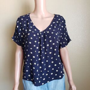 Madewell Women's Short Sleeve Floral Crop Top